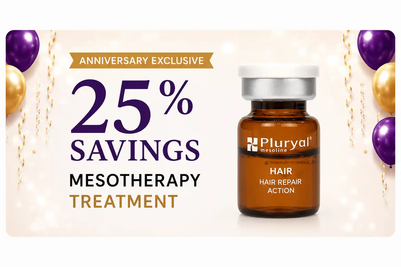 25 percent off hair mesotherapy for hair thinning and scalp rejuvenation promotion at LMC Laser Medical Clinic