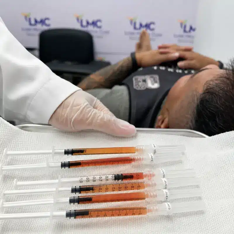 Prepared PRP syringes for hair restoration treatment at LMC in Richmond Hill